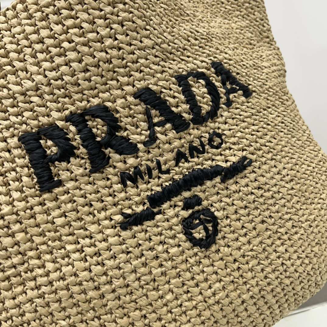 PRADA Crochet Tote Bag Natural