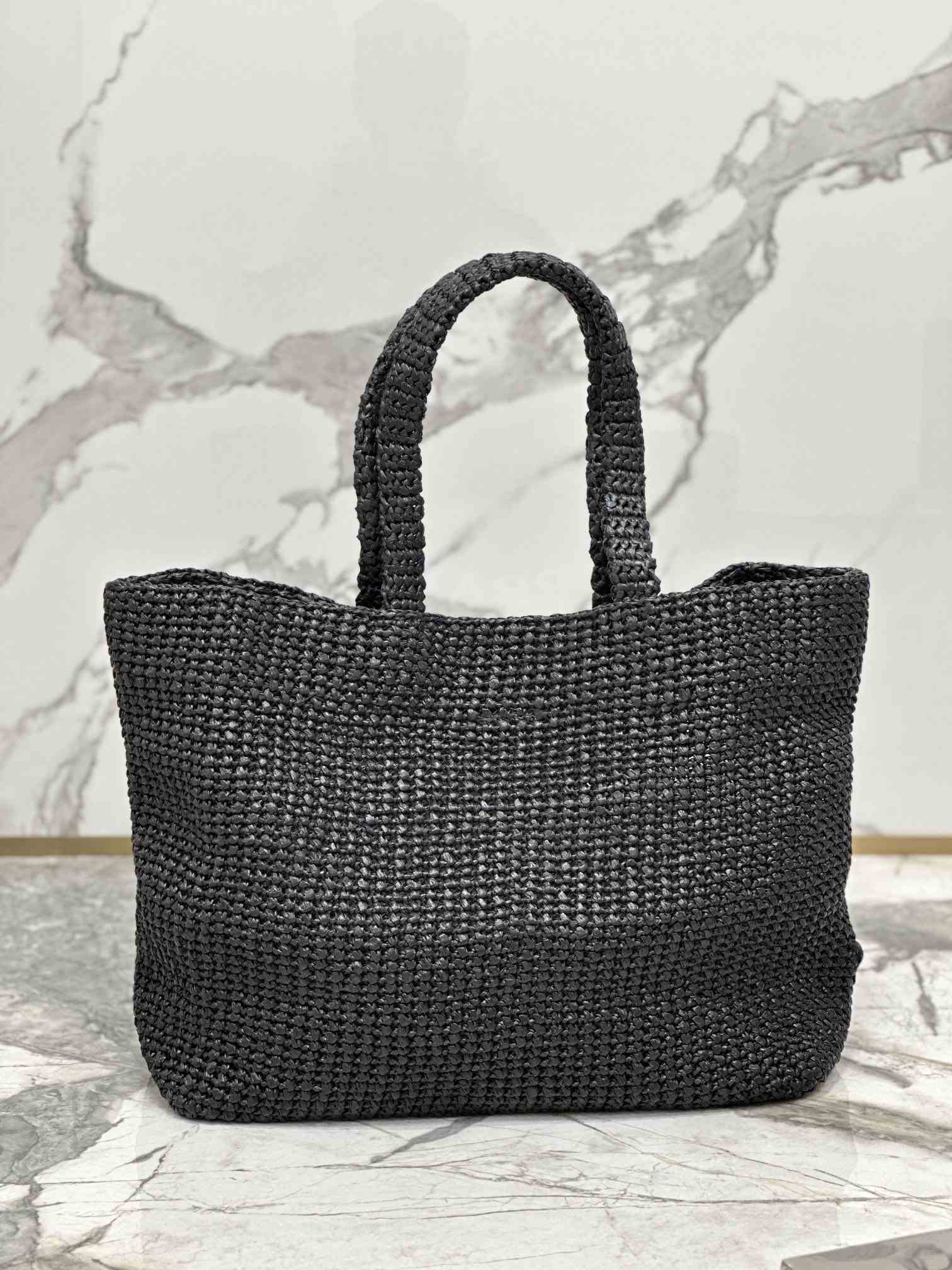 PRADA Crochet Tote Bag Black