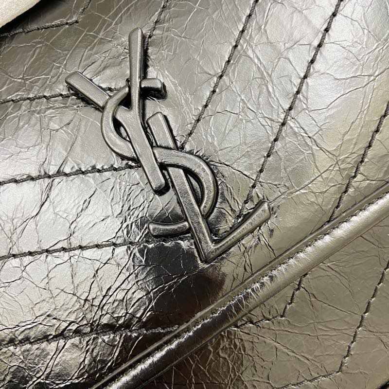 YSL Niki Medium in Vintage Leather Brushed Palladium Hardware