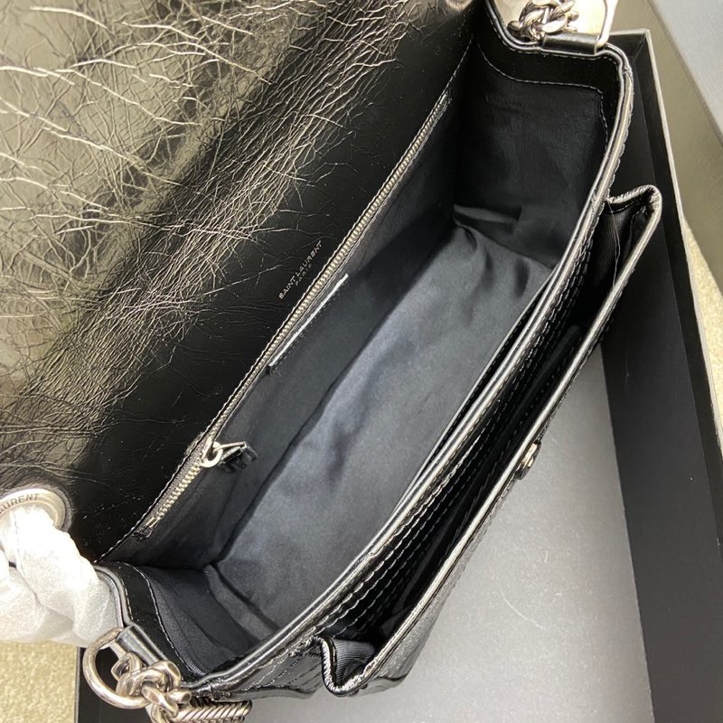 YSL Niki Medium in Vintage Leather Brushed Palladium Hardware