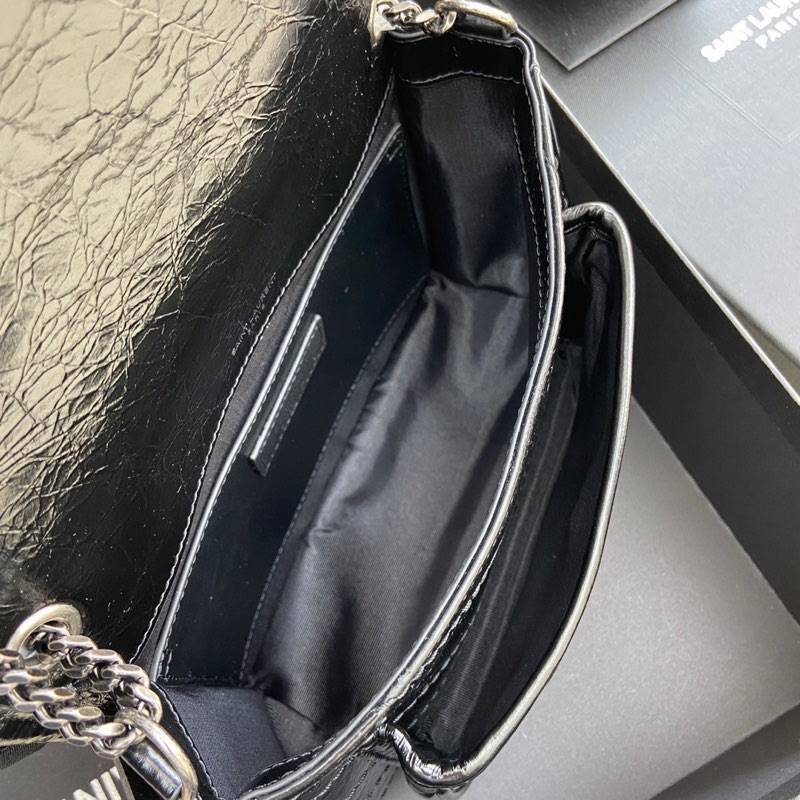 YSL Niki Baby in Vintage Leather Brushed Palladium Hardware