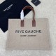 YSL Rive Gauche Tote In Canvas Beige