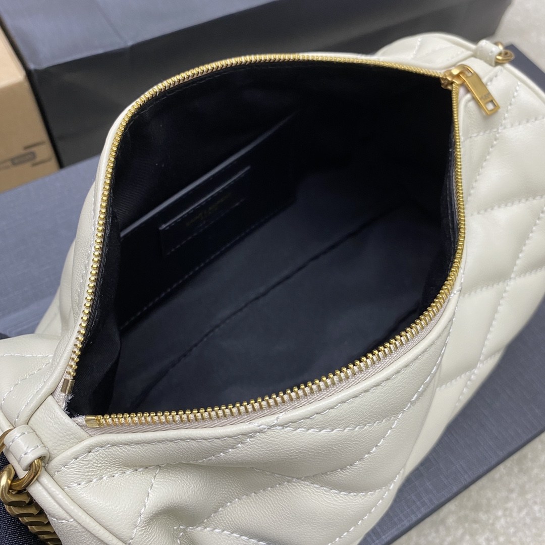 YSL Sade Mini Tube Bag White