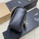 YSL Calypso Plunged Lambskin Black