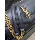 YSL Calypso Plunged Lambskin Black