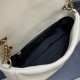 YSL Calypso Plunged Lambskin White