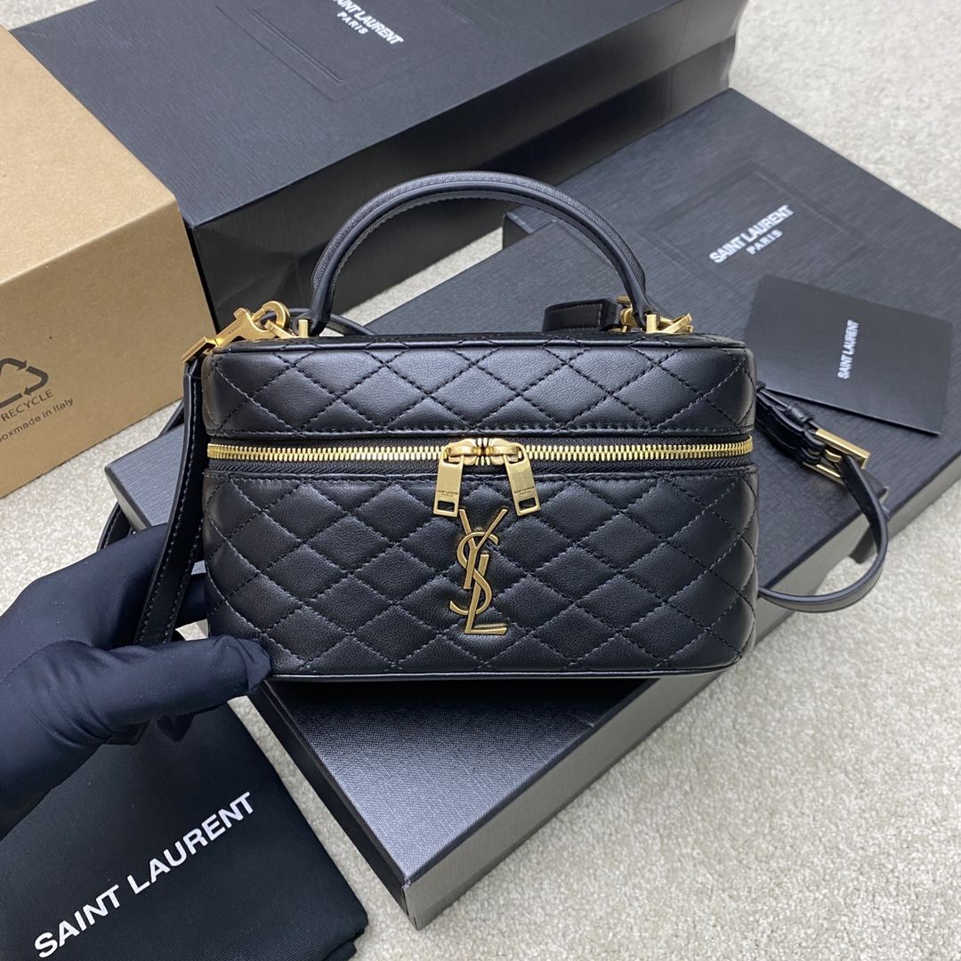 YSL Gaby Quilted Leather Black