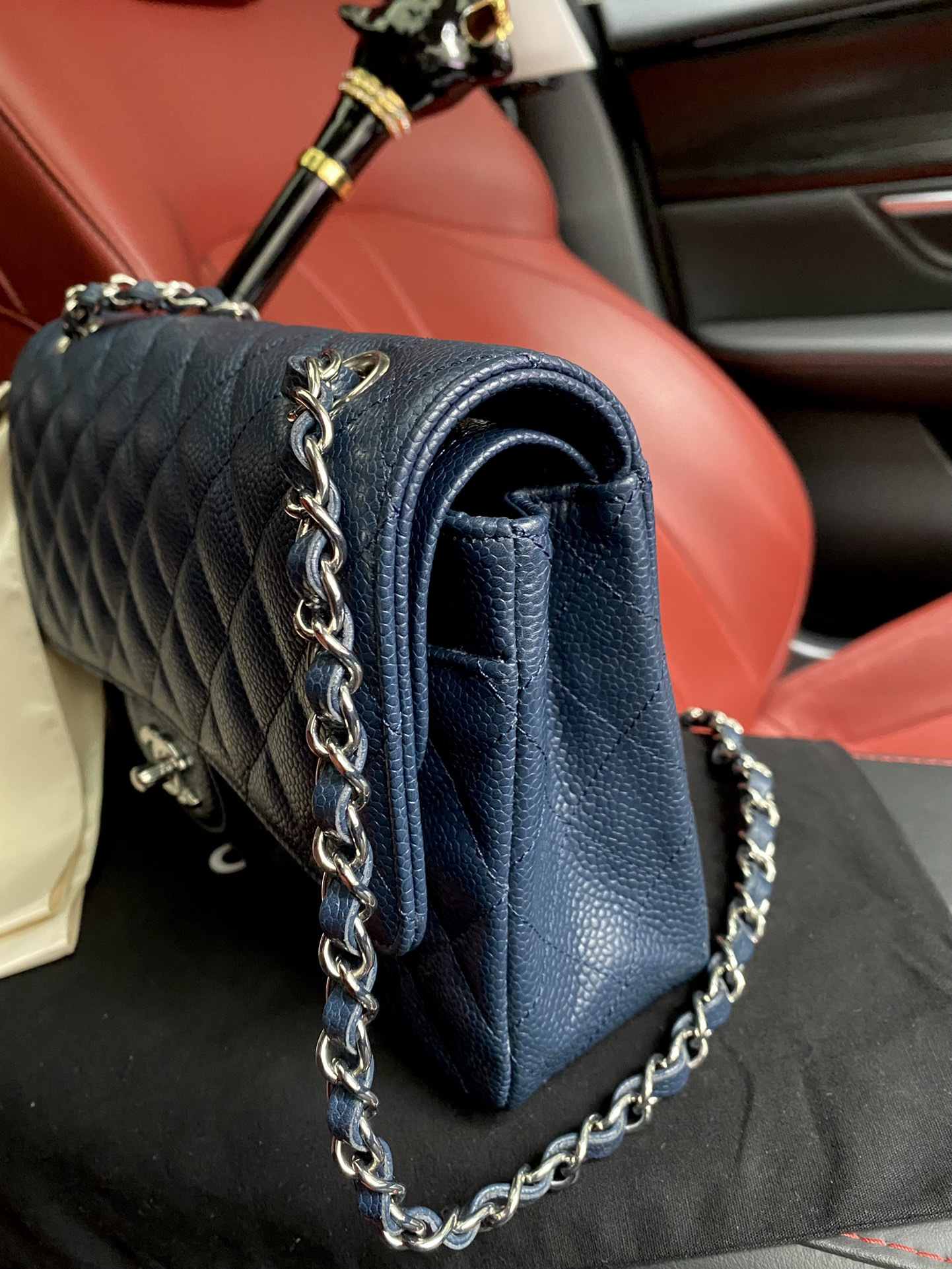 CHANLE Classic 11.12 Handbag Navy Blue