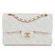 CHANEL Small Classsic Handbag White