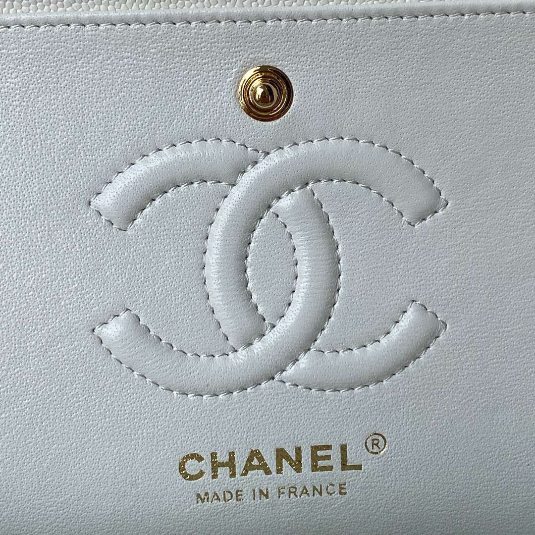 CHANEL Small Classsic Handbag White