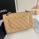 CHANEL Small Classsic Handbag Apricot Yellow