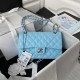 CHANEL Small Classsic Handbag Light Blue