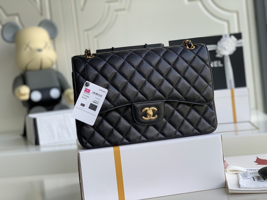 CHANEL Large Classic Handbag Black