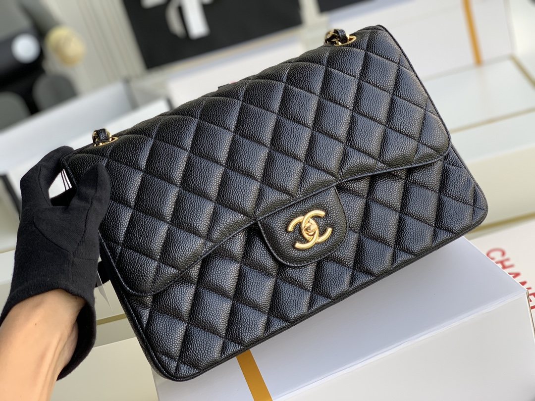 CHANEL Large Classic Handbag Black