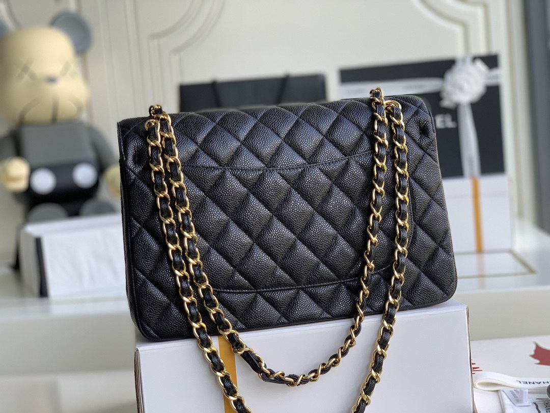 CHANEL Large Classic Handbag Black