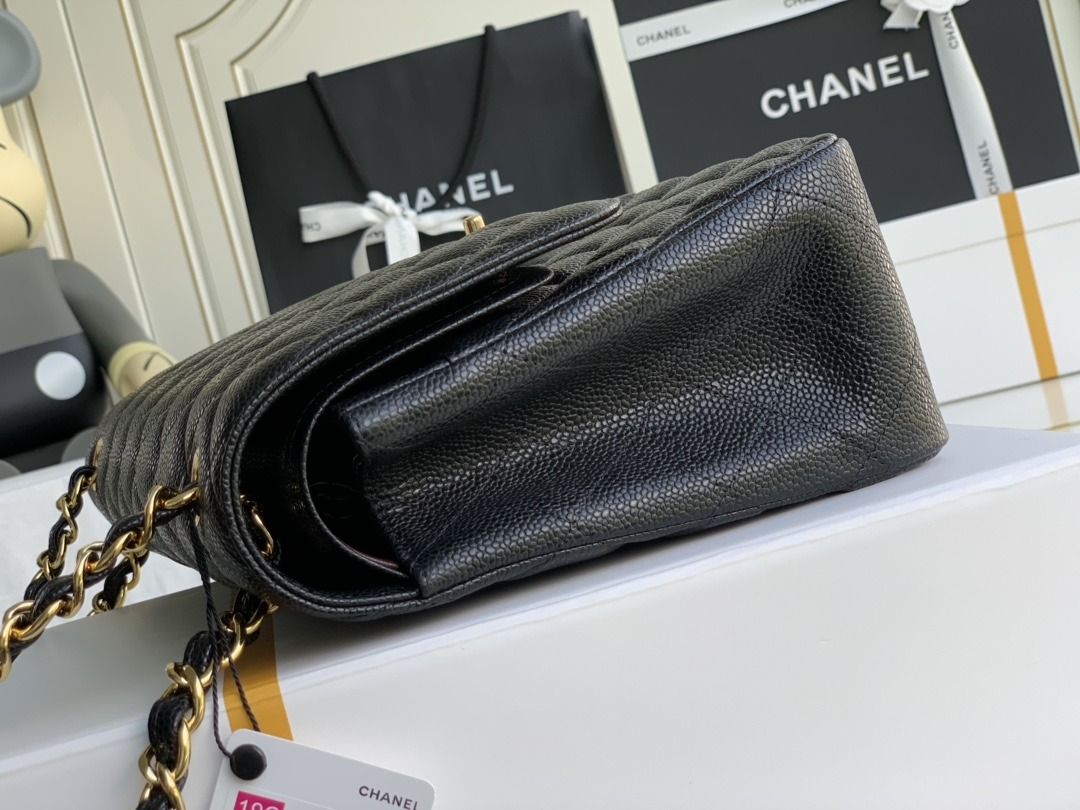 CHANEL Large Classic Handbag Black