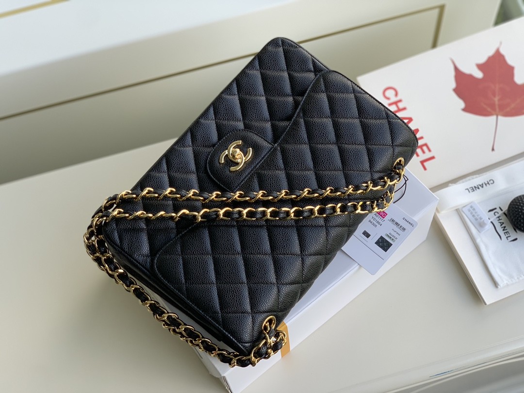 CHANEL Large Classic Handbag Black