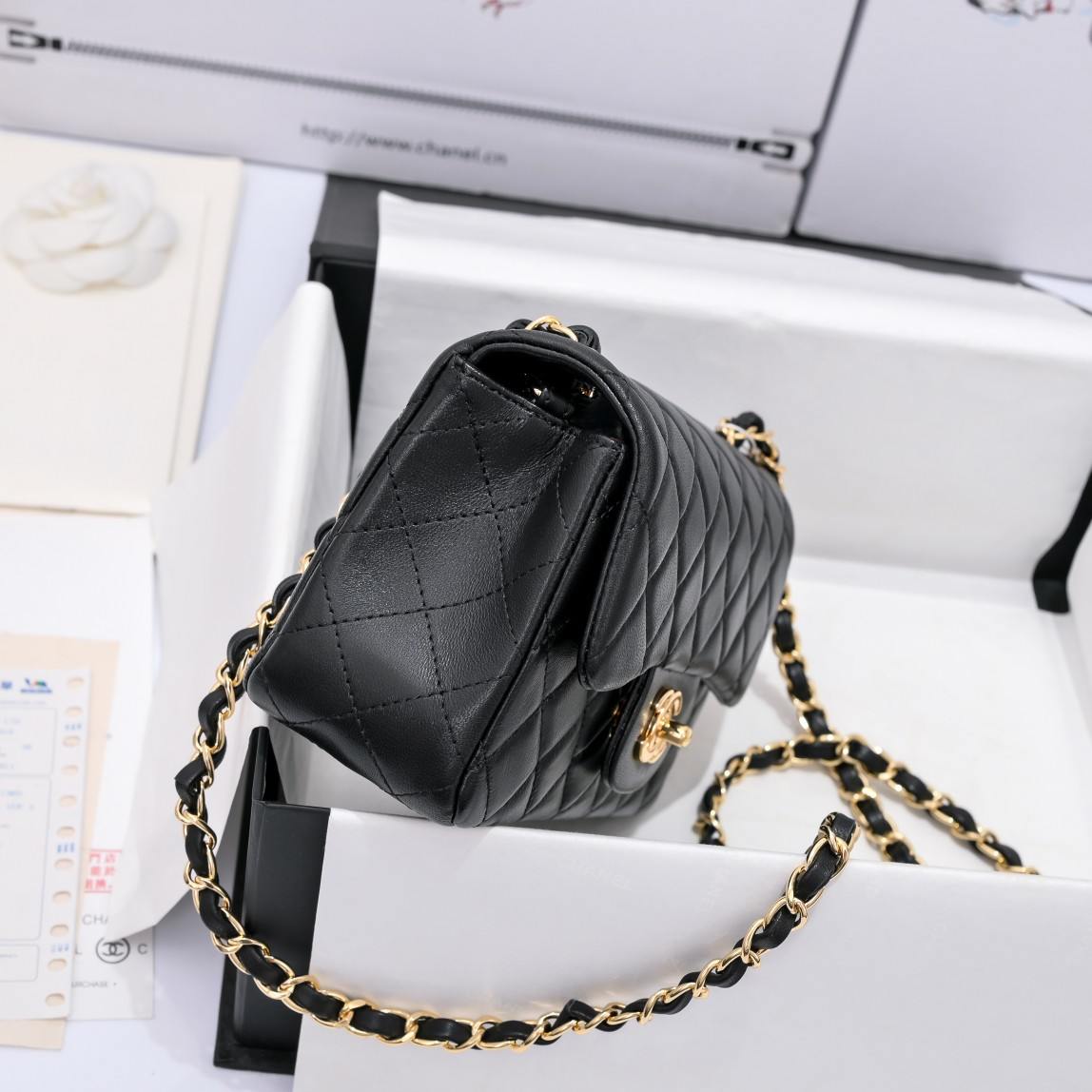 CHANEL Mini Classic Handbag Black