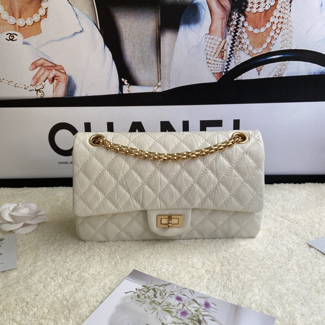 CHANEL 2.55 Handbag White