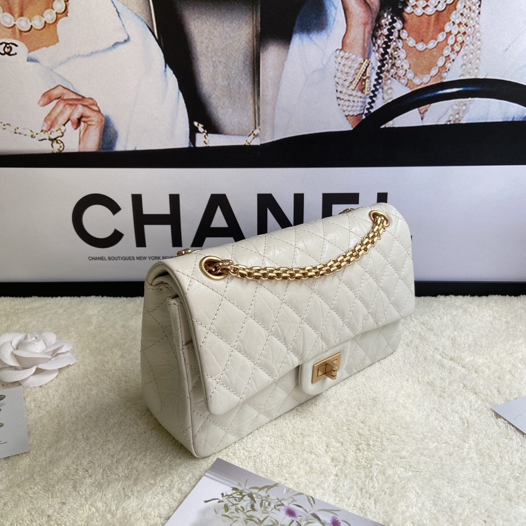 CHANEL 2.55 Handbag White