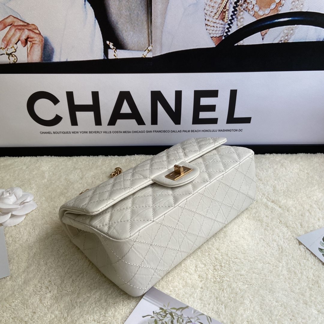 CHANEL 2.55 Handbag White