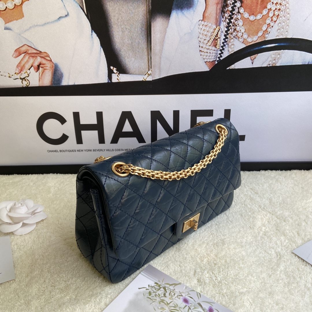 CHANEL 2.55 Handbag Navy Blue