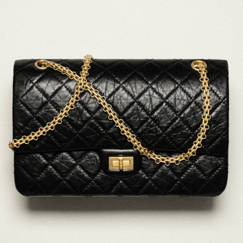 CHANEL 2.55 Large Handbag Black