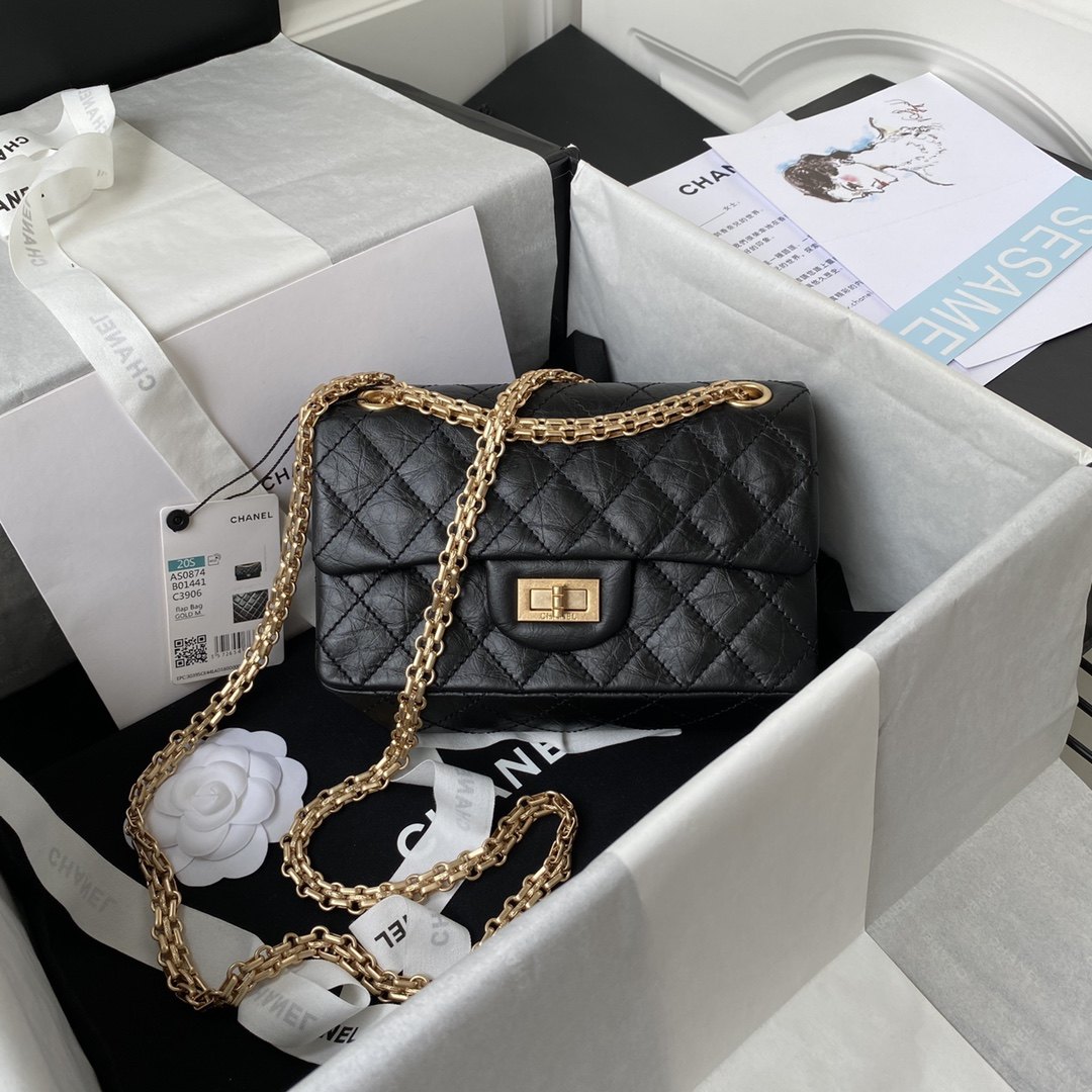 CHANEL 2.55 Mini Handbag Black