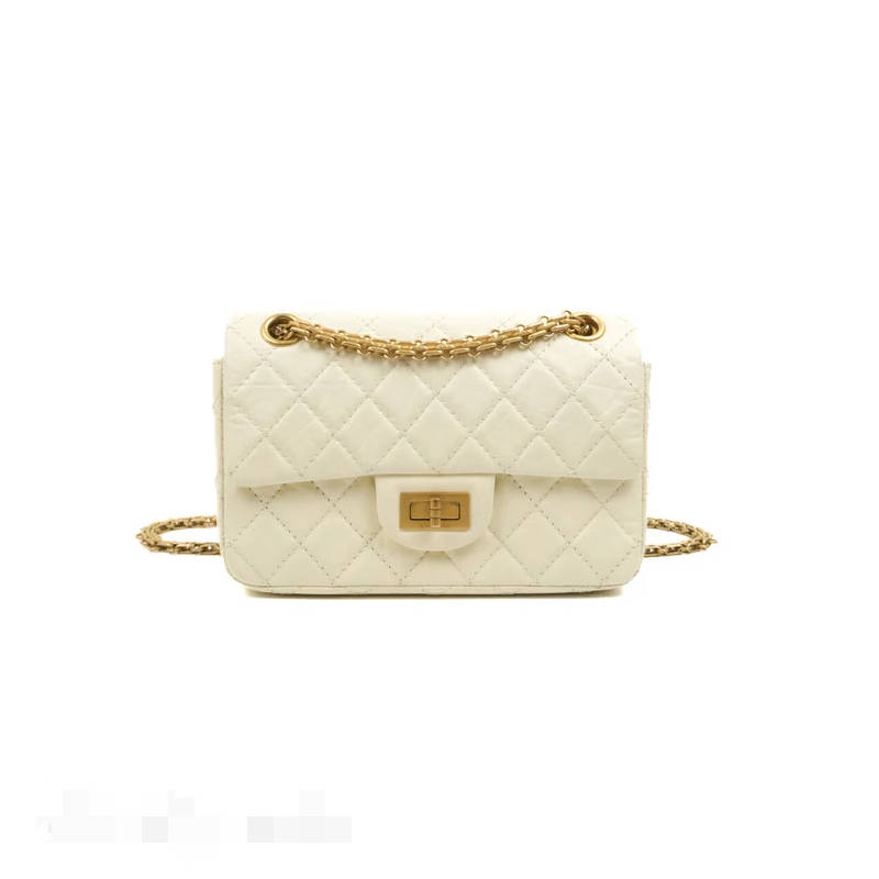 CHANEL 2.55 Mini Handbag White