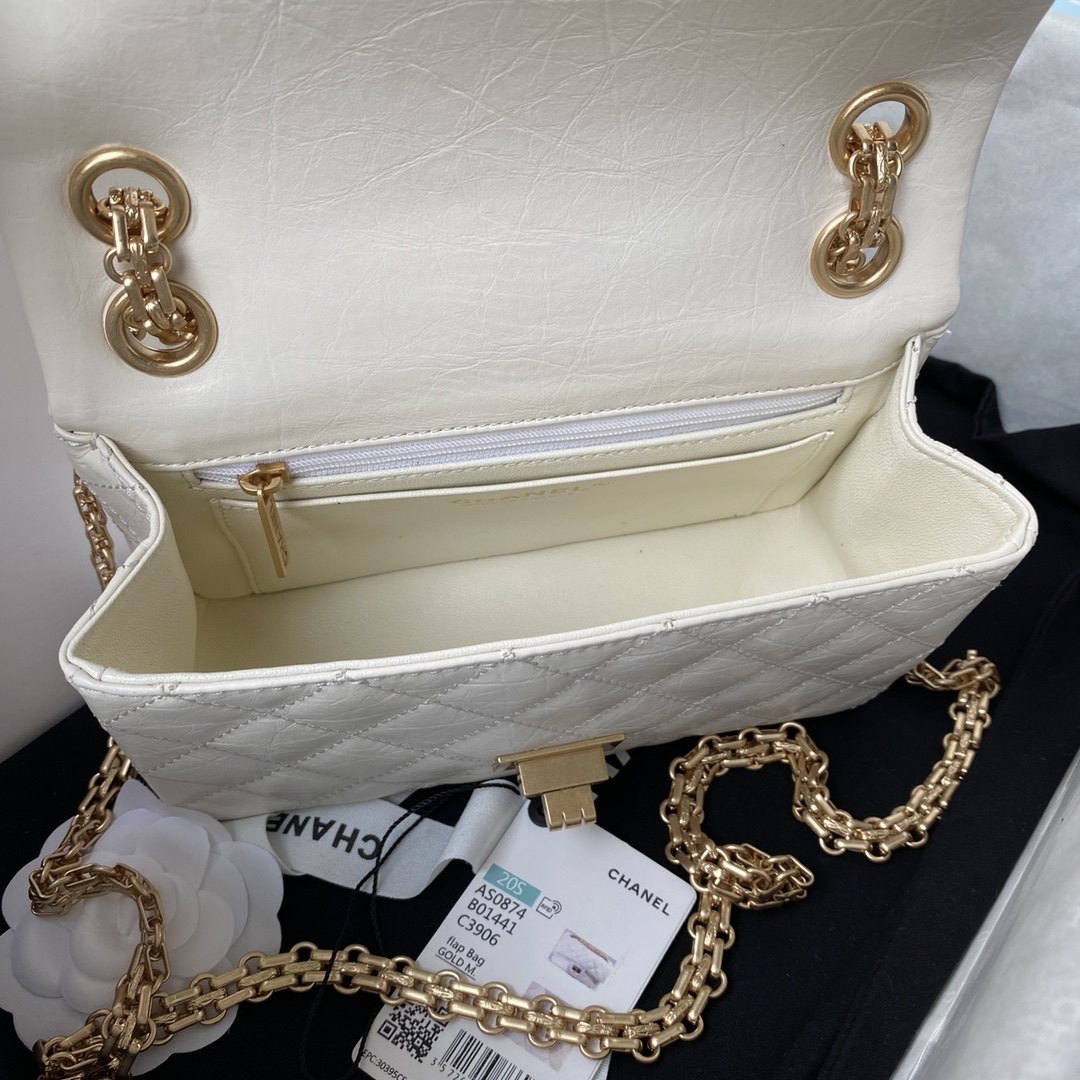 CHANEL 2.55 Mini Handbag White