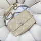 CHANEL 19 Large Handbag Apricot Yellow