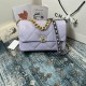 CHANEL 19 Large Handbag Light Purple