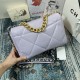 CHANEL 19 Large Handbag Light Purple