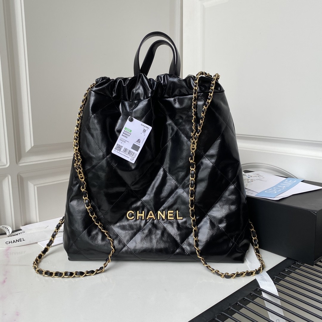 CHANEL 22 Large Backpack Black 