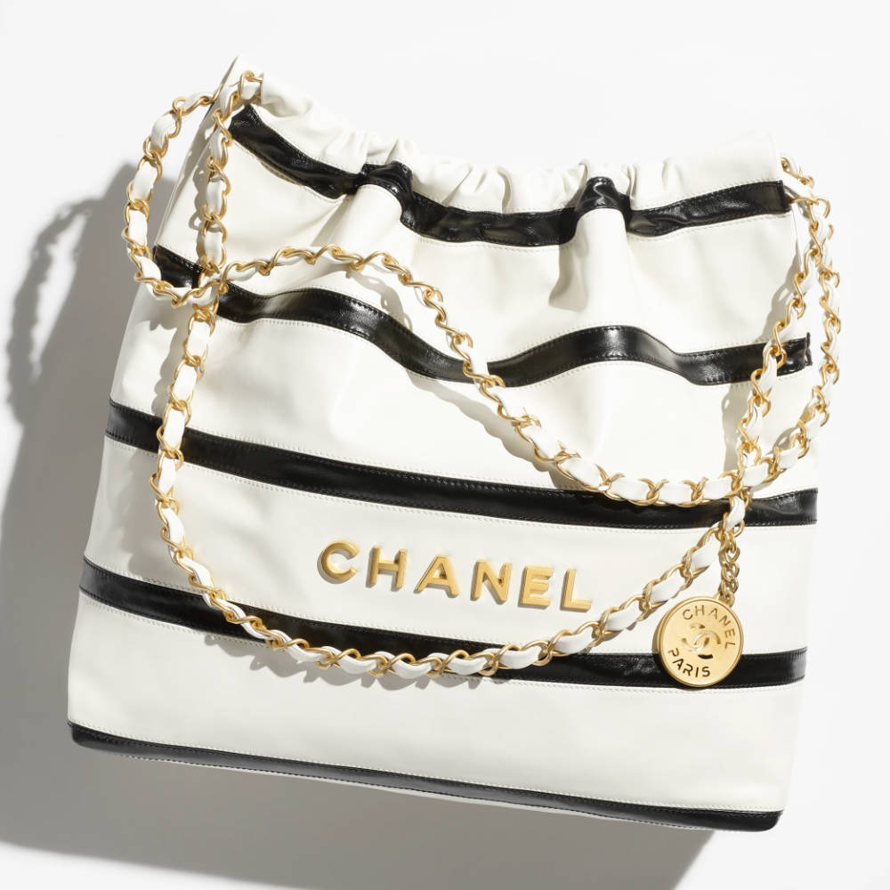 CHANEL 22 Mini Handbag White & Black