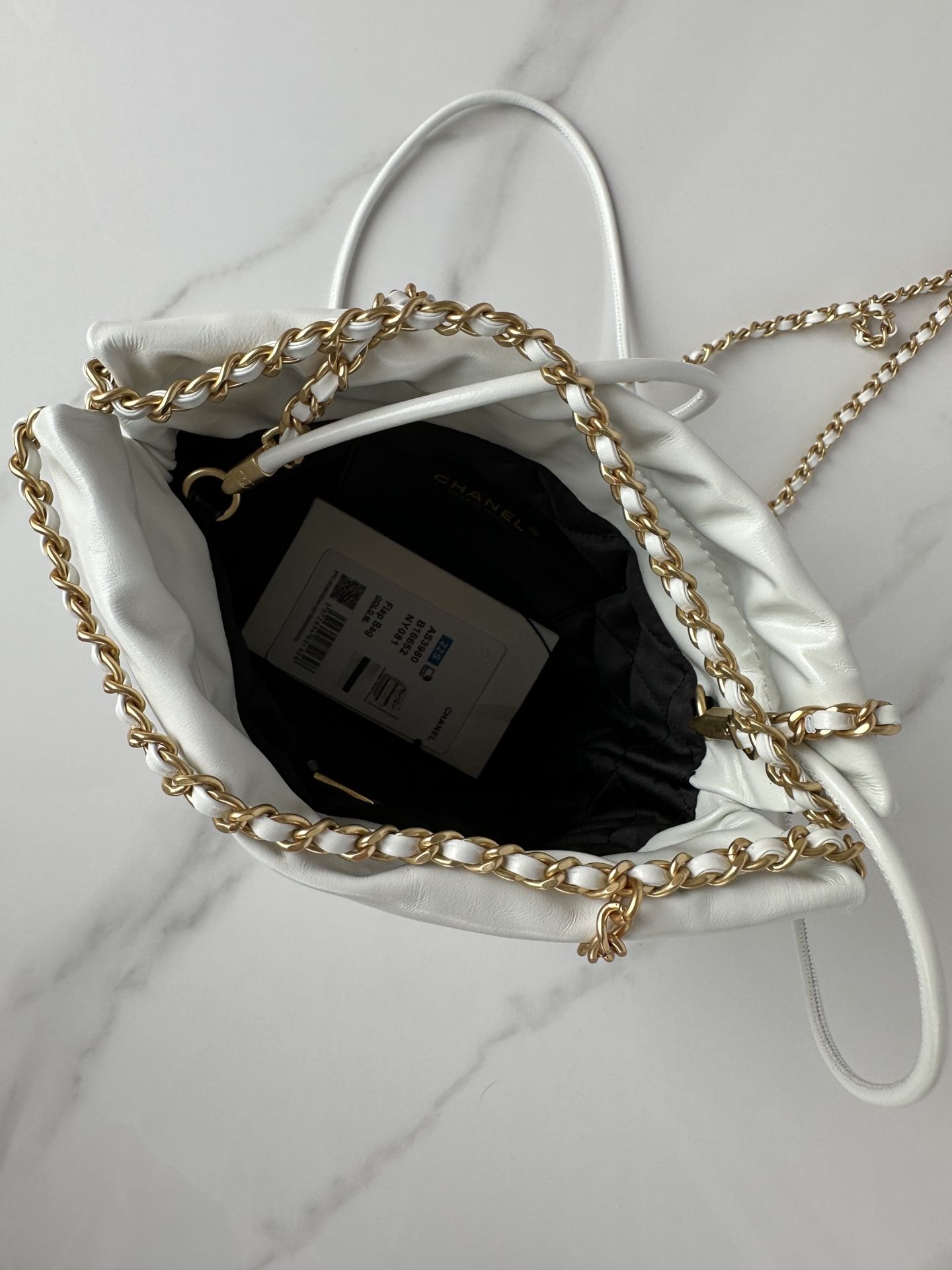 CHANEL 22 Mini Handbag White & Black