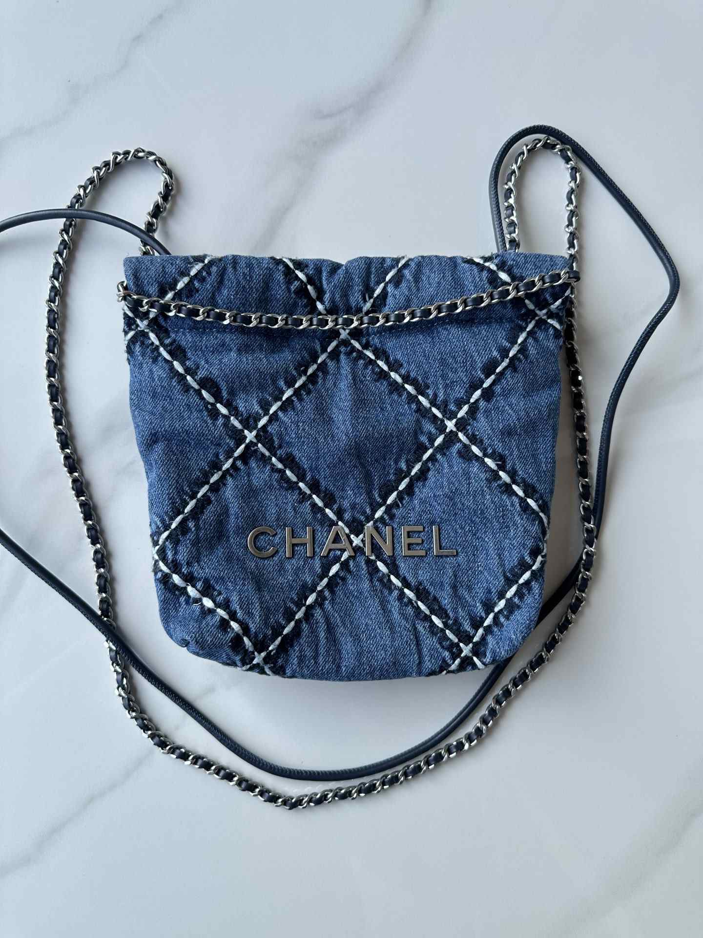 CHANEL 22 Mini Handbag Denim