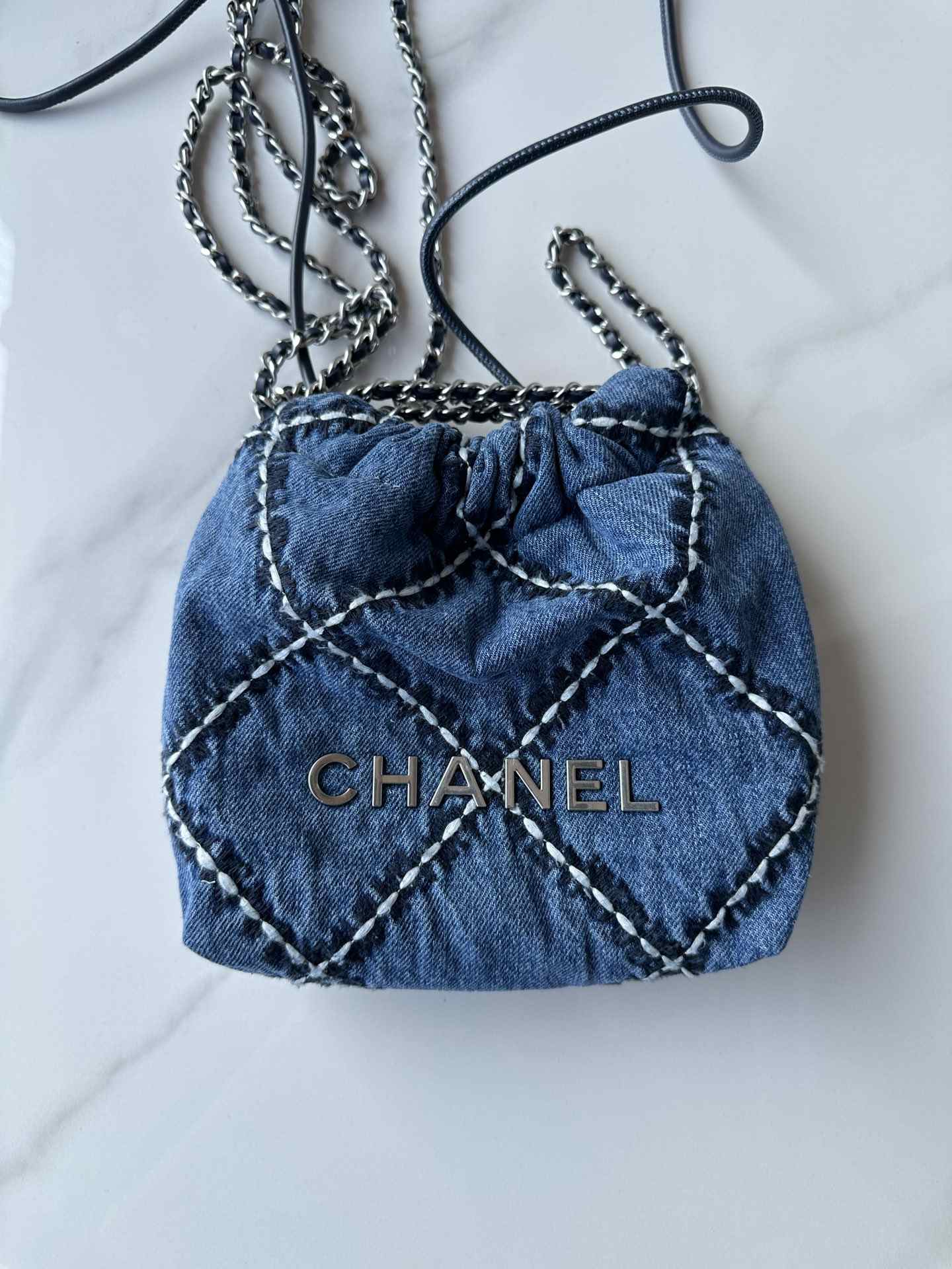 CHANEL 22 Mini Handbag Denim