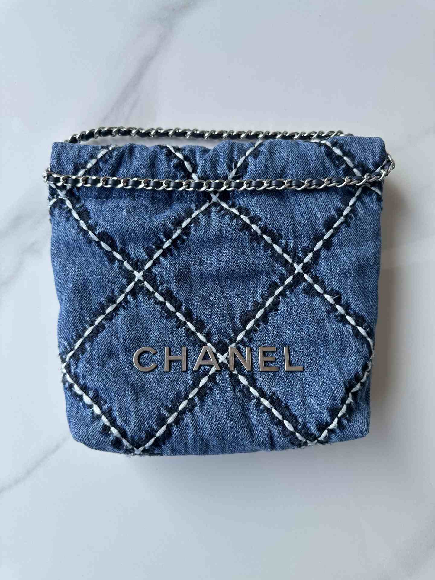 CHANEL 22 Mini Handbag Denim