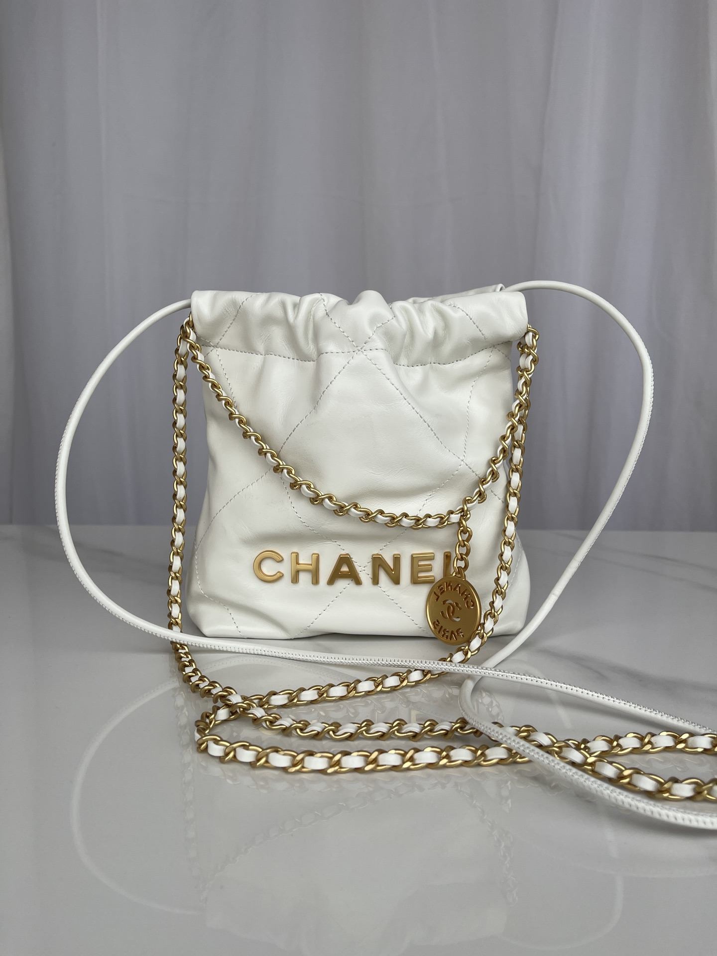 CHANEL 22 Mini Handbag White