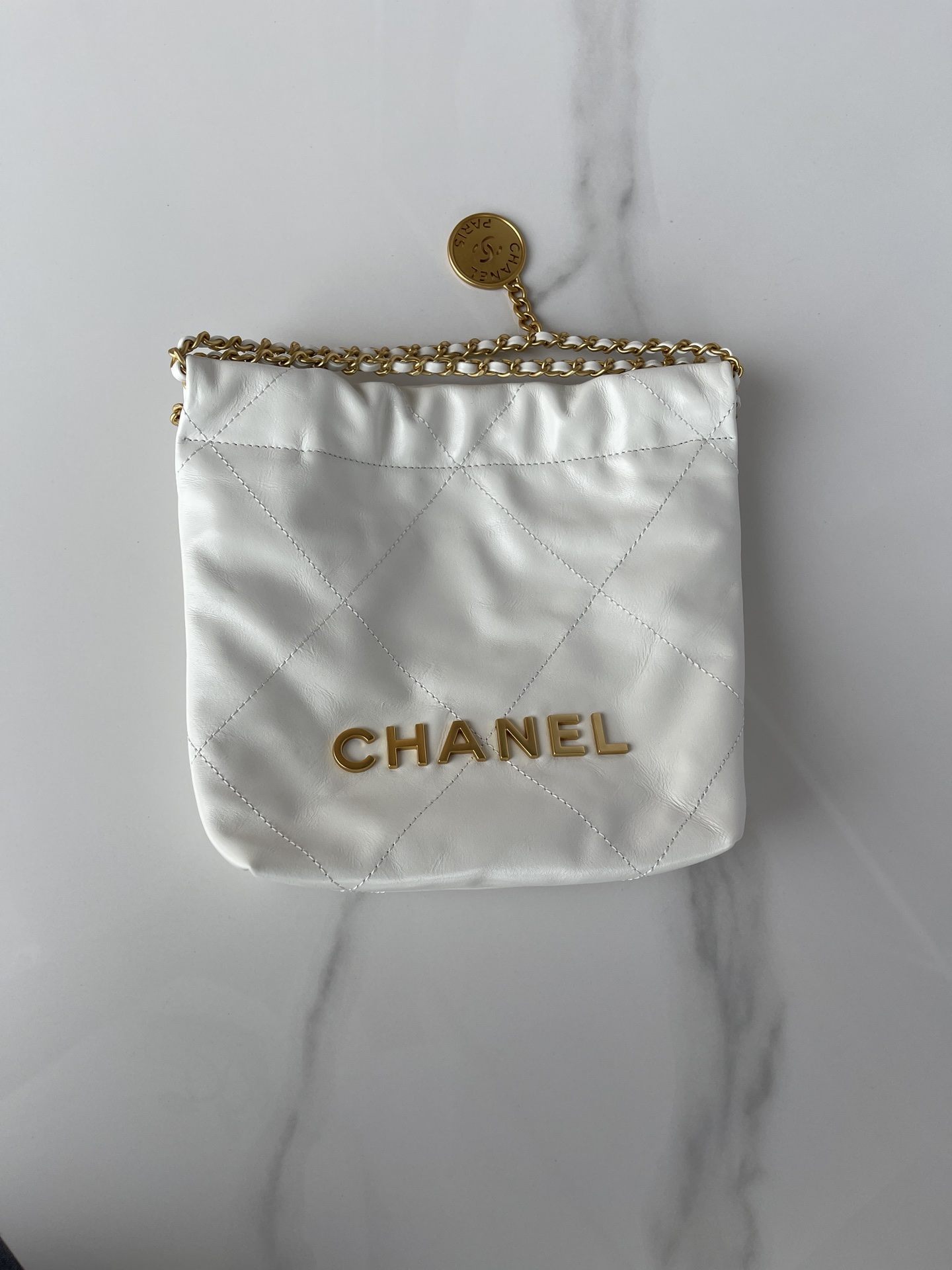 CHANEL 22 Mini Handbag White