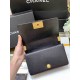 CHANEL Small Boy Handbag Black & Gold-tone Metal