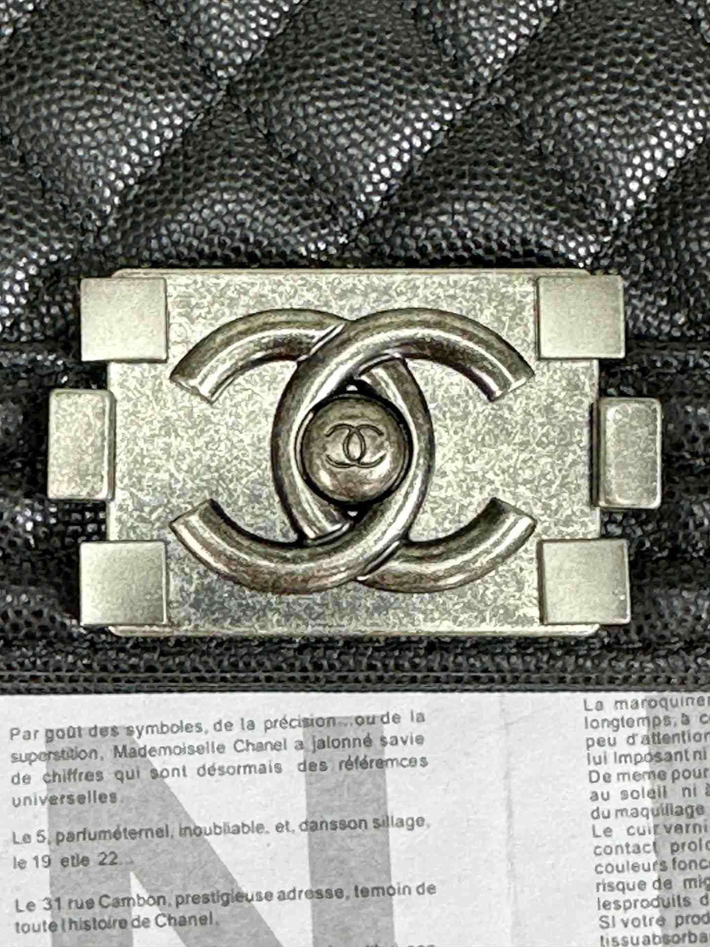 CHANEL Boy Handbag Black & Ruthenium-Finish Metal