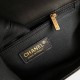 CHANEL Large Boy Handbag Black & Gold-tone Metal