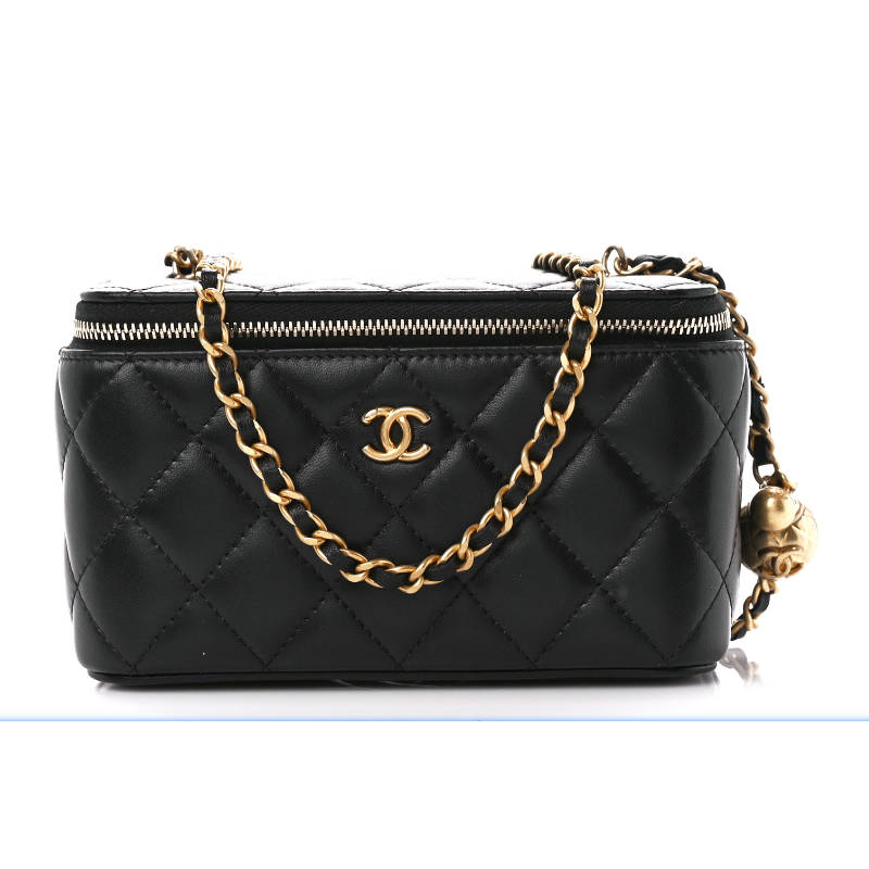 CHANEL Golden Ball Makeup Box Black