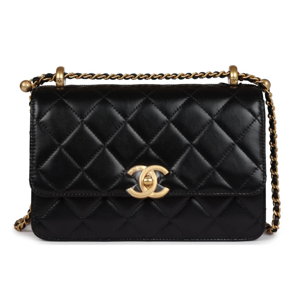 CHANEL Perfect Fit Mini Flap Handbag Black