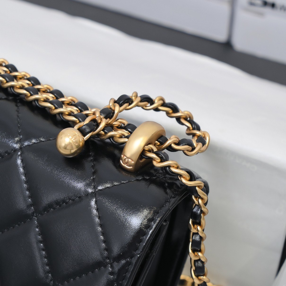 CHANEL Perfect Fit Mini Flap Handbag Black