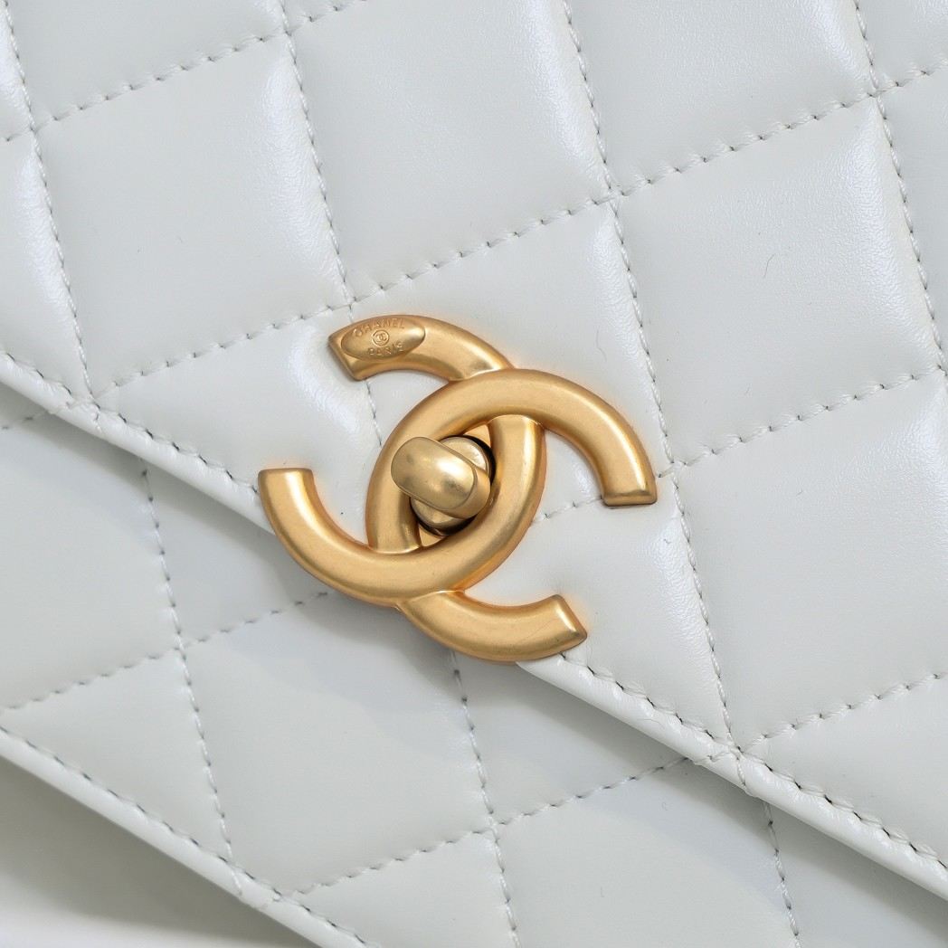 CHANEL Perfect Fit Mini Flap Handbag White