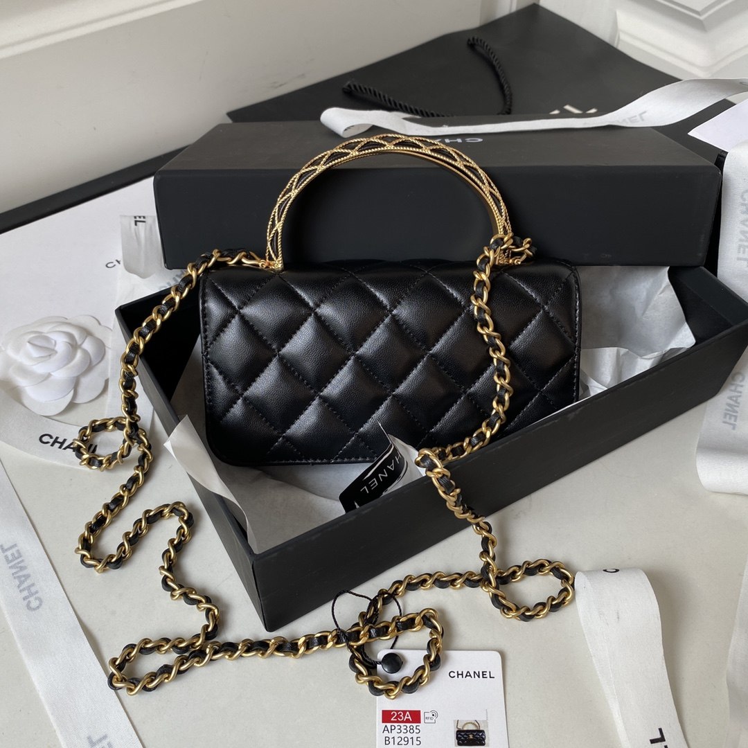 CHANEL WOC Top Handle Bag Black