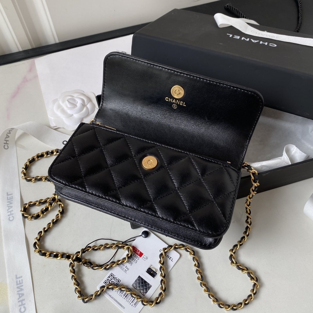 CHANEL WOC Top Handle Bag Black